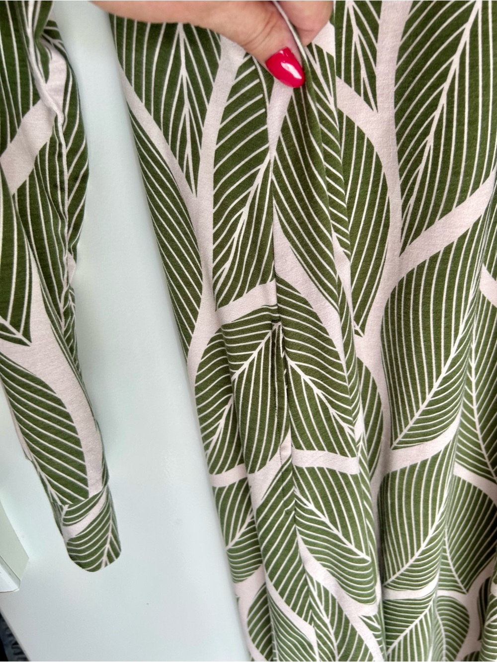 LuLaRoe Emily dress size XL olive green cream pockets - Picture 12 of 15